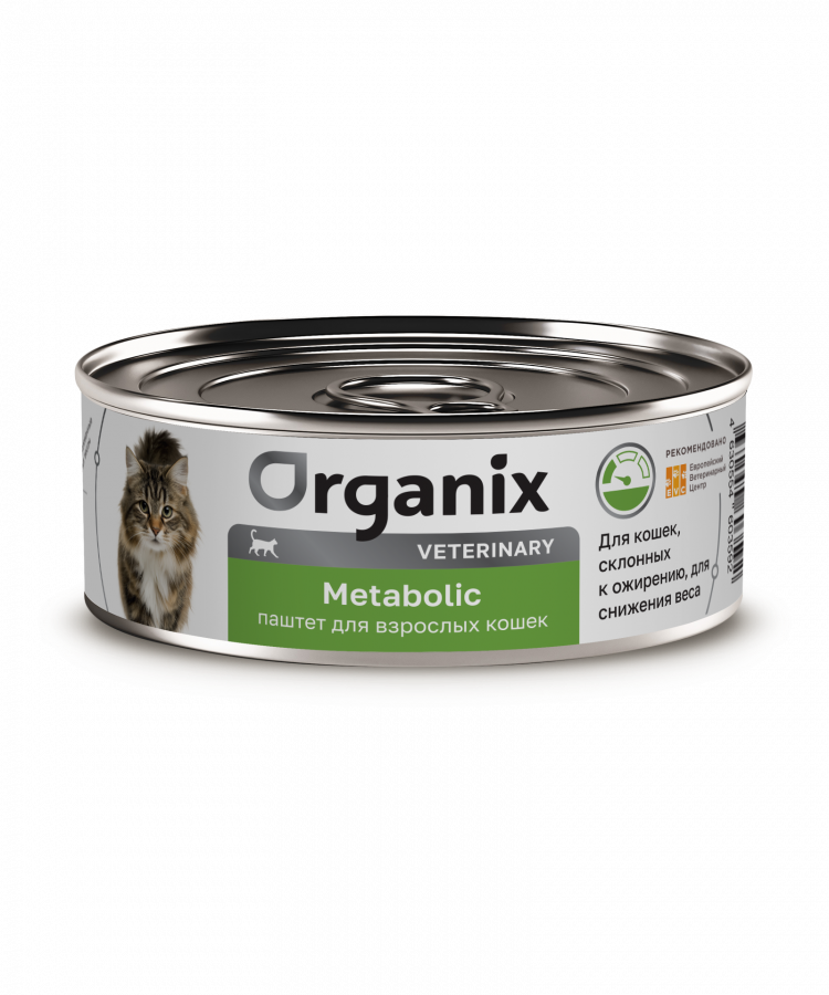 Влажный корм Organix METABOLIC для кошек, диетический, для снижения веса (12 шт по 100 г)