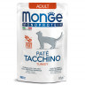 Влажный корм Monge Cat Monoprotein для взрослых кошек, из индейки, паучи, 85 г x 28 шт