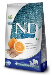 Farmina N&amp;D OCEAN MEDIUM/MAXI беззерновой для собак средних и крупных пород рыба с апельсином