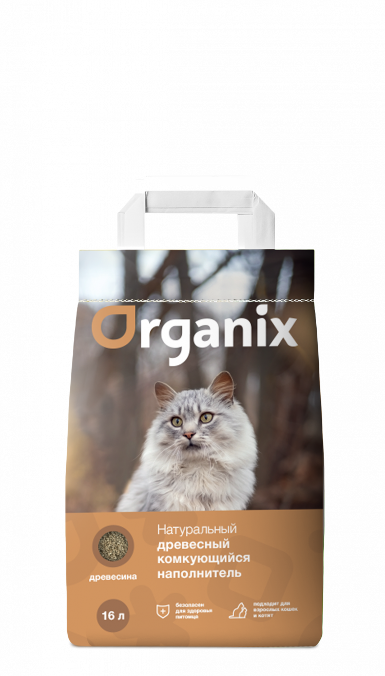 Organix древесный комкующийся наполнитель для кошек, хвойный ECO Elite
