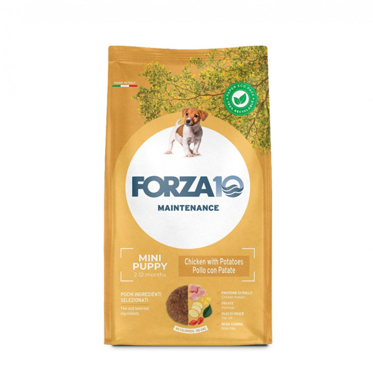 Forza10 Maintenance Puppy Mini Pollo сухой корм для щенков мелких пород с 2 до 12 мес и сук в период беременности и лактации с курицей