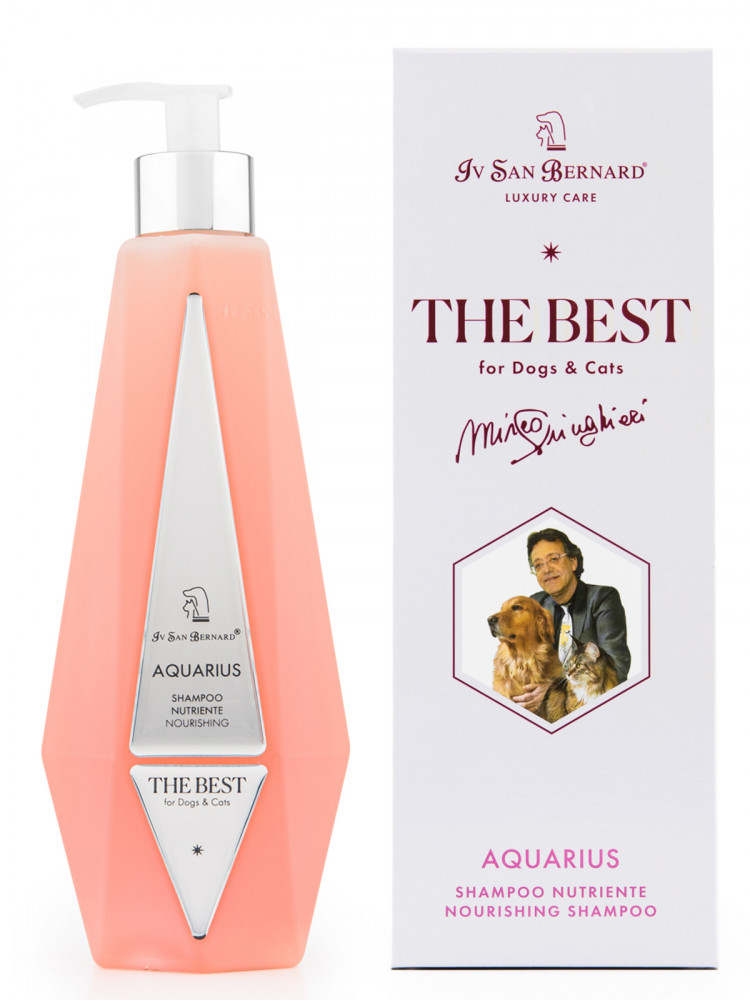 Iv San Bernard The Best line Aquarius Шампунь для собак и кошек, для восстановления и питания шерсти с экстрактом виноградной лозы