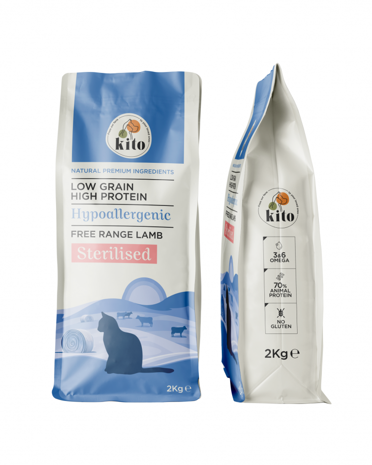 Сухой корм Kito для стерилизованных кошек с ягненком свободного выгула