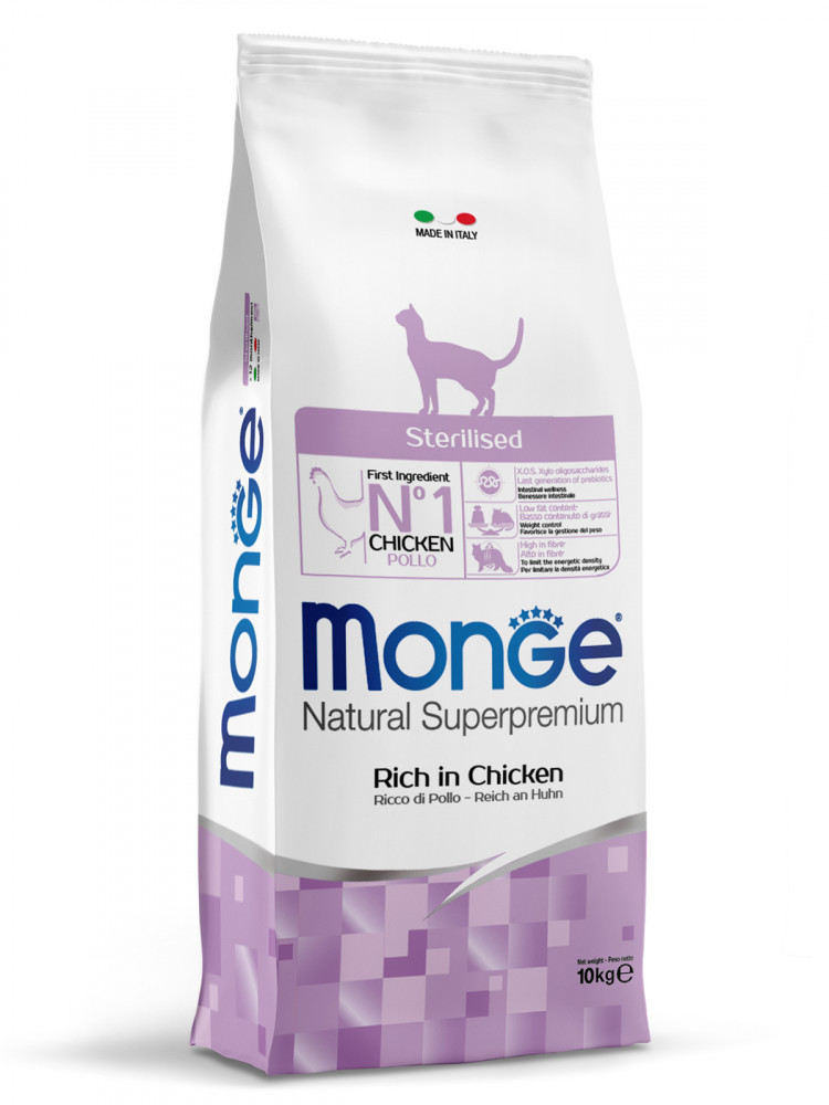 Сухой корм Monge Cat Superpremium Daily Line Sterilised для стерилизованных кошек, из курицы