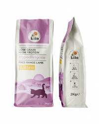 Сухой корм Kito для котят с ягненком свободного выгула, ягненок, курица, теленок