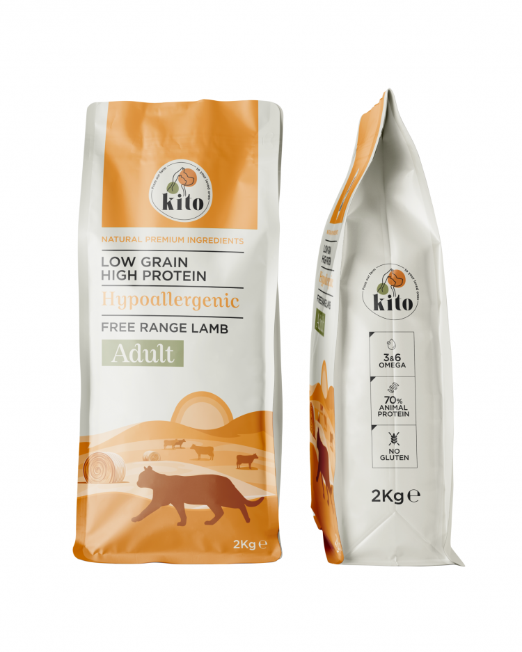 Сухой корм Kito для взрослых кошек с ягненком свободного выгула