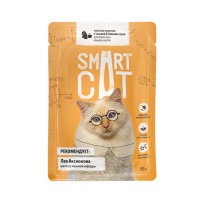 Smart Cat Паучи для взрослых кошек и котят: кусочки курочки с тыквой в нежном соусе