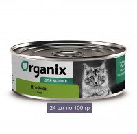 Organix консервы для кошек с ягненком, упаковка 24 шт по 100 г