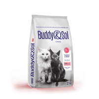 Сухой корм Buddy&amp;Sol Care Sterilized для взрослых стерилизованных кошек с индейкой и говядиной