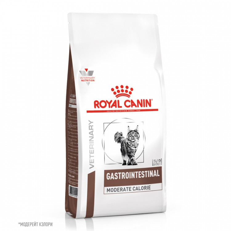 Сухой корм Royal Canin GASTROINTESTINAL MODERATE CALORIE для кошек склонных к набору веса при расстройствах пищеварения