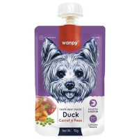  Влажный корм Wanpy Dog, лакомство для собак Мясной мусс из утки и моркови с горохом