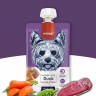 Влажный корм Wanpy Dog, лакомство для собак Мясной мусс из утки и моркови с горохом