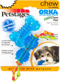 PetStages Набор из двух игрушек для собак мелких пород &quot;ОРКА косточка + гантеля&quot; 7 см ультра-мини