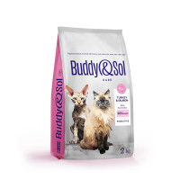 Сухой корм Buddy&amp;Sol Care Hair&amp;Skin для взрослых кошек с индейкой и лососем