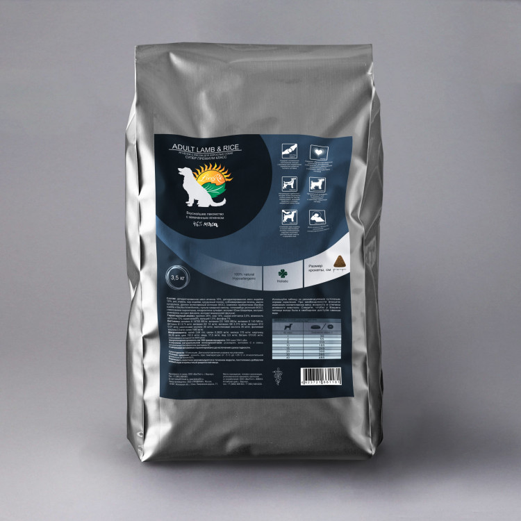 Сухой корм LiveRA Adult для взрослых собак, ягненок с рисом