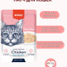 Влажный корм Wanpy Cat, паучи для кошек из курицы и креветок (упаковка 12 шт по 85 г)