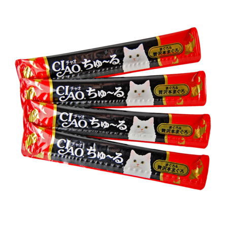 Inaba Ciao Лакомство для взрослых кошек (мраморная вырезка с животика тунца хон магуро)