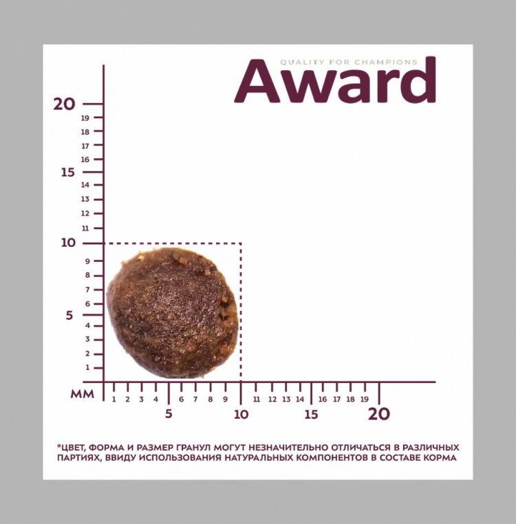 Сухой корм Award для щенков от 1 мес, беременных и кормящих сук средних пород, с индейкой и курицей