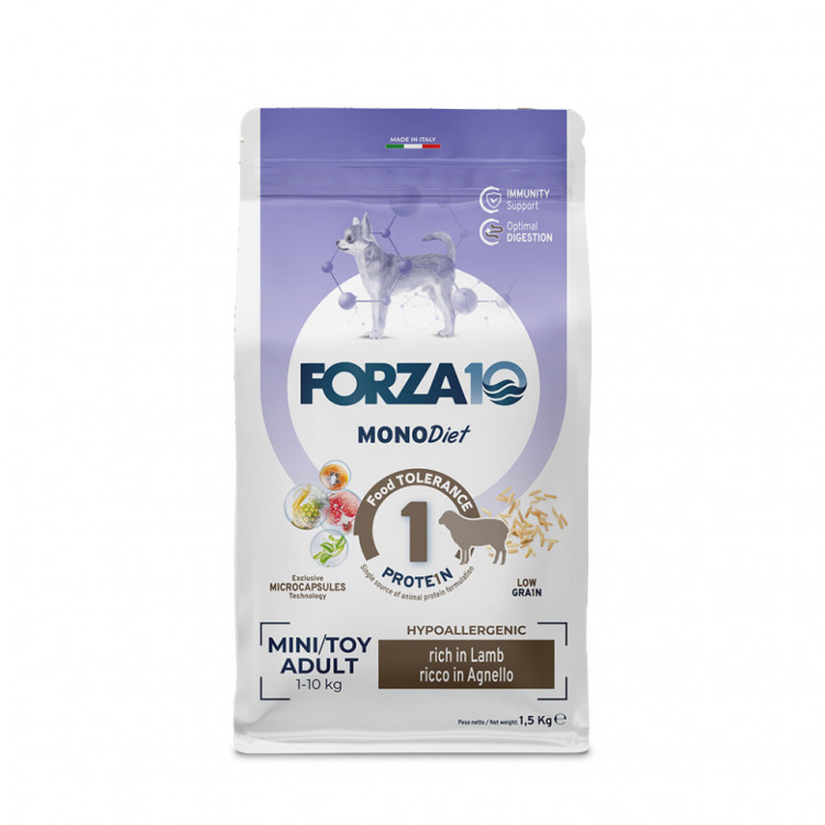 Forza10 MonoDiet Adult Mini Agnello con Riso сухой корм для взрослых собак мелких пород с ягнёнком и рисом