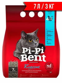 Pi-Pi-bent &quot;Классик&quot; наполнитель для кошачьего  туалета