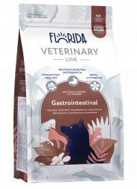 FLORIDA vet Gastrointestinal Сухой ветеринарный диетический корм для собак при расстройствах пищеварения, всасывания в кишечнике и при истощении