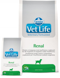 Farmina Vet Life Dog Renal Для собак. Хроническая почечная недостаточность; вспомогательная терапия при застойной сердечной недостаточности