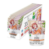 Влажный корм Zillii Healthy Care Skin &amp; Coat Care для взрослых кошек, поддержка здоровья кожи и шерсти, с лососем в соусе, в паучах - 85 г х 24 шт