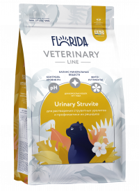 FLORIDA vet Urinary struvite Сухой ветеринарный диетический корм для кошек для растворения струвитных уролитов и профилактики их рецидивов