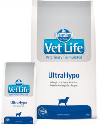 Farmina Vet Life Dog UltraHypo Для собак. Аллергические реакции. Атопии