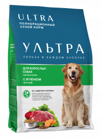 Ultra - сухой корм для взрослых собак всех пород, с ягненком