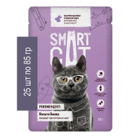 Smart Cat - Паучи для взрослых кошек и котят, с Кроликом в соусе 25 шт по 85 г