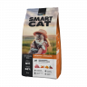 Сухой корм Smart Cat для взрослых кошек c чувствительным пищеварением с индейкой