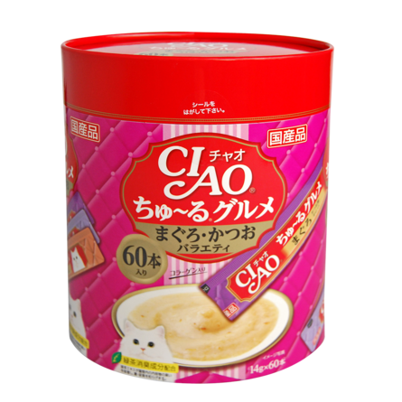 Inaba Ciao Лакомство для взрослых кошек (ассорти из мраморной вырезки тунца)