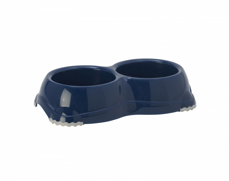 Moderna Двойная миска нескользящая Smarty, 2*330мл, черничный, double smarty bowl 1 - non slip 2 x 330 ml