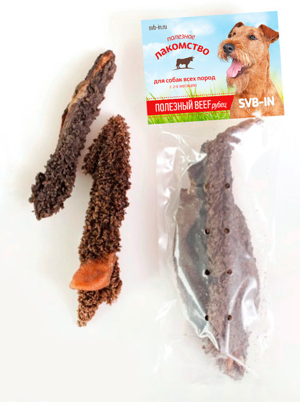 SVB-IN Лакомство для собак, рубец говяжий BEEF, 50-60 гр