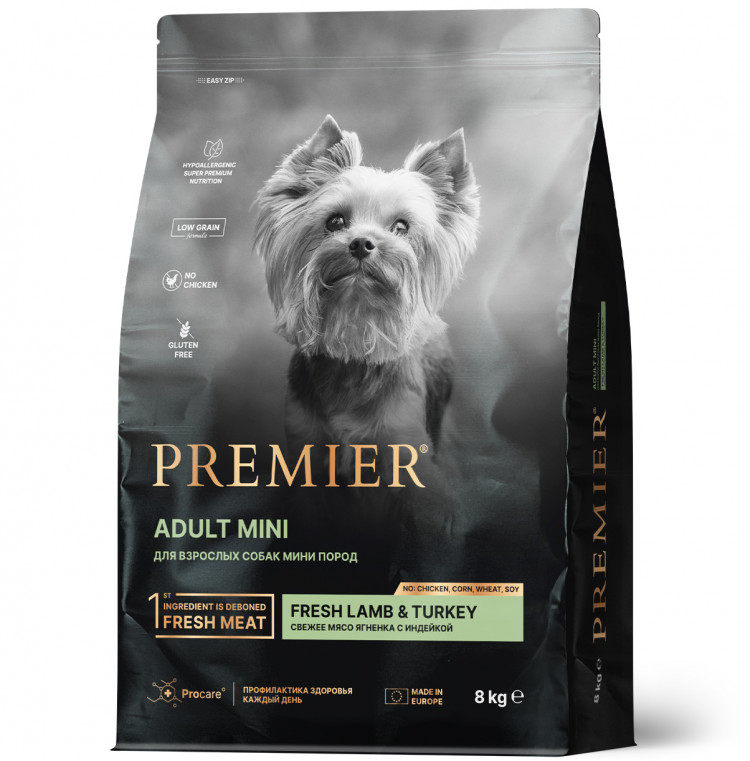 Premier Dog Lamb&Turkey ADULT Mini (Свежее мясо ягненка с индейкой для собак мелких пород)