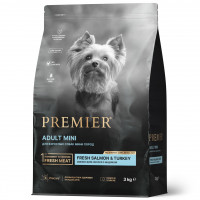 Premier Dog Salmon&amp;Turkey ADULT Mini (Свежее филе лосося с индейкой для собак мелких пород)