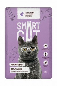 Smart Cat - Паучи для взрослых кошек и котят, с Кроликом в соусе