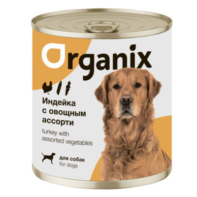 Organix Консервы для собак Индейка с овощным ассорти 24 шт по 100 г