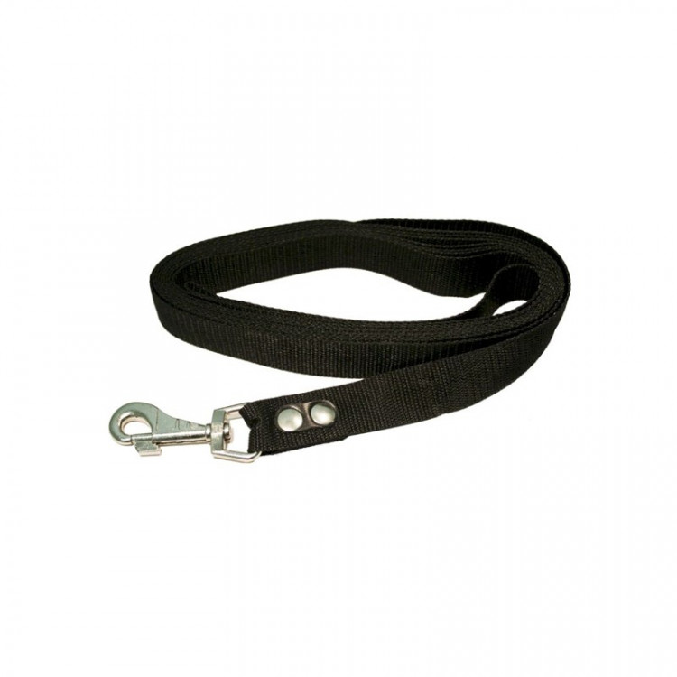 Зооэкспресс поводок капрон широкий черный