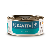 SAVITA vet (вет. консервы) Recovery ветеринарный диетический влажный корм для взрослых кошек и собак в период анорексии, выздоровления и послеоперационного восстановления