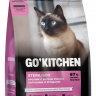 GO'KITCHEN Полнорационный сухой корм для стерилизованных взрослых кошек с кроликом и бурым рисом