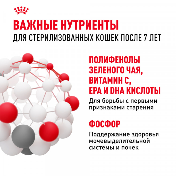 Сухой корм Royal Canin Sterilised 7+ для стерилизованных кошек в возрасте 7-12 лет