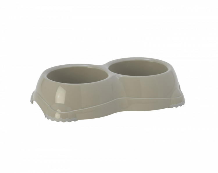 Moderna Двойная миска нескользящая Smarty, 2*330мл, теплый серый, double smarty bowl 1 - non slip 2 x 330 ml