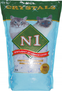 N1 Crystals СИНИЙ силикагелевый наполнитель для кошек