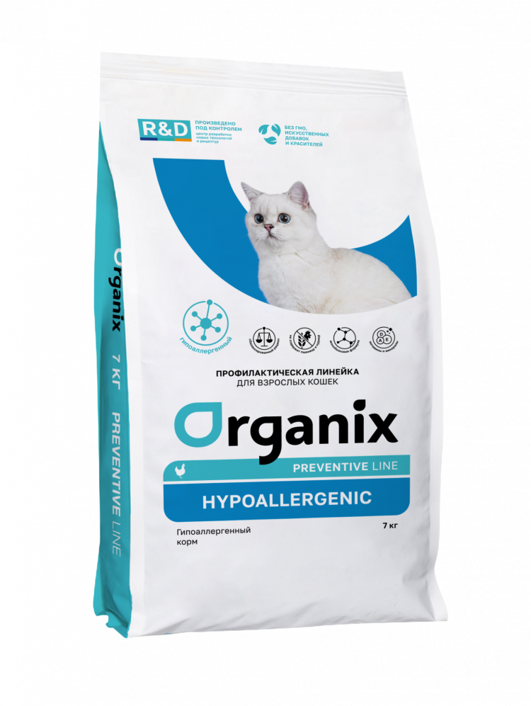 Organix Preventive Line Hypoallergenic сухой корм для кошек 