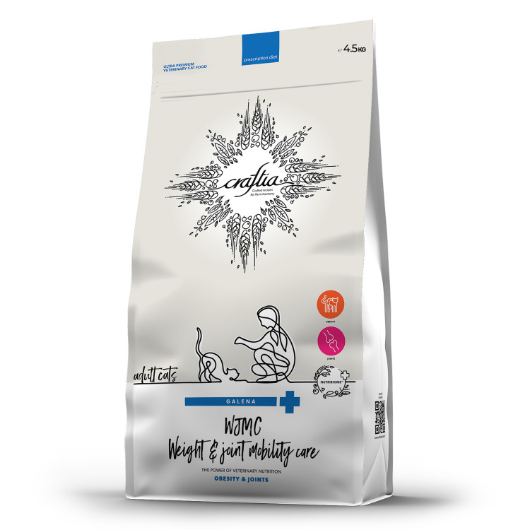 Сухой корм CRAFTIA GALENA CAT WEIGHT&JOINT MOBILITY CARE для кошек для снижения веса и поддержания здоровья суставов