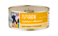FLORIDA консервы Для кошек &quot;Курица с яблоком&quot;