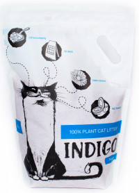 Indigo растительный наполнитель для кошек с ароматом персика