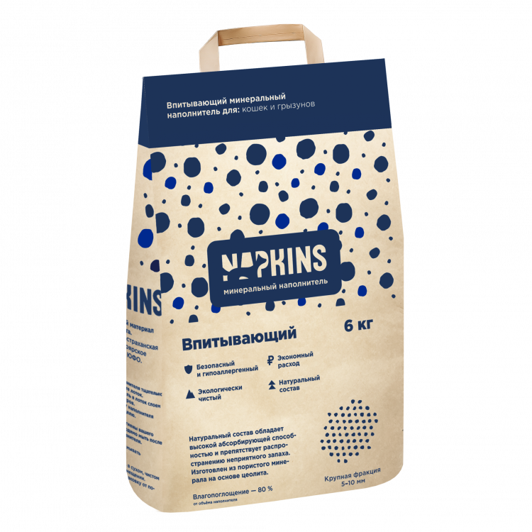 Napkins Впитывающий наполнитель для кошек (крупная фракция)